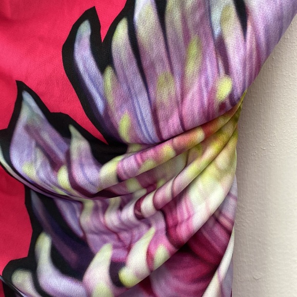 NWT Zara Side Flower Pink Draped Dress, Size S - Picture 10 of 15